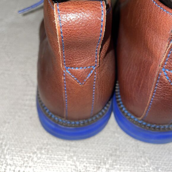 Donald Pliner Men’s Ankle Boots Size 8 M Brown Leather Going out Party Fun - Picture 11 of 12